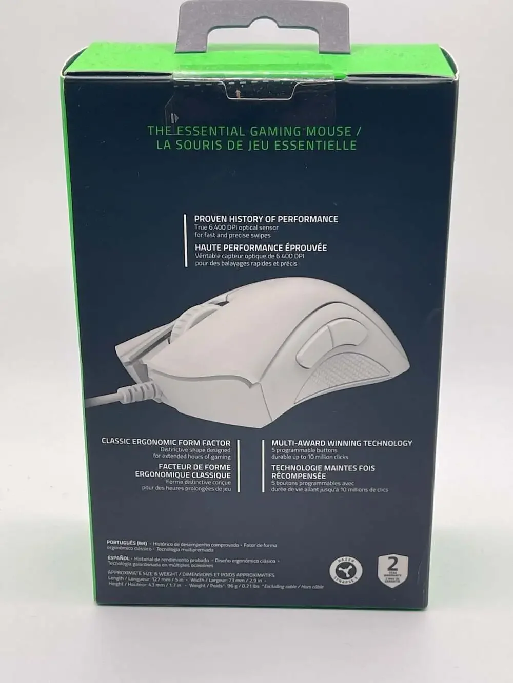 Razer Deathadder Essential White Edition Wired Gaming Mouse